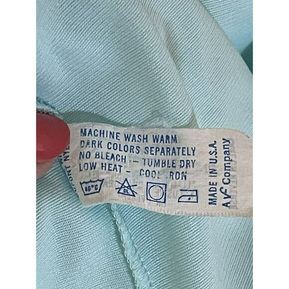 Vanity Fair Light Blue Nylon Long Nightgown Robe With Embroidered Detail Size L - Picture 4 of 14